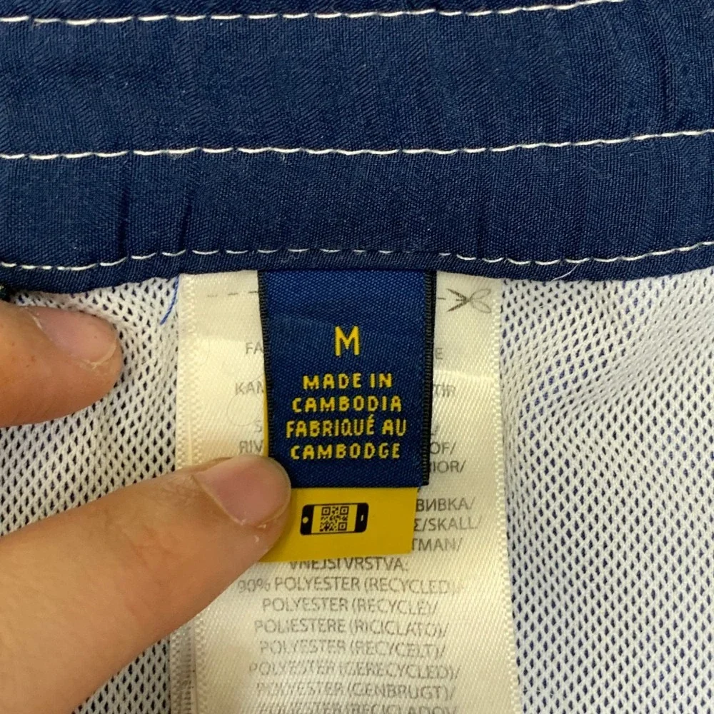 Polo Ralph Lauren Swim Trunks Mens M Blue Mesh Lined Beach Surfing Drawstring